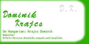 dominik krajcs business card